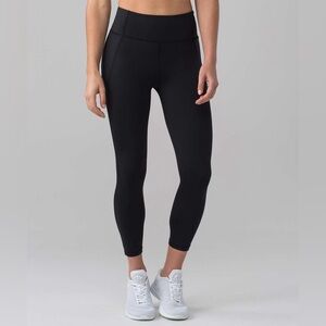 Lululemon Final Lap Crop *23" Black Leggings Workout Tights Size 2